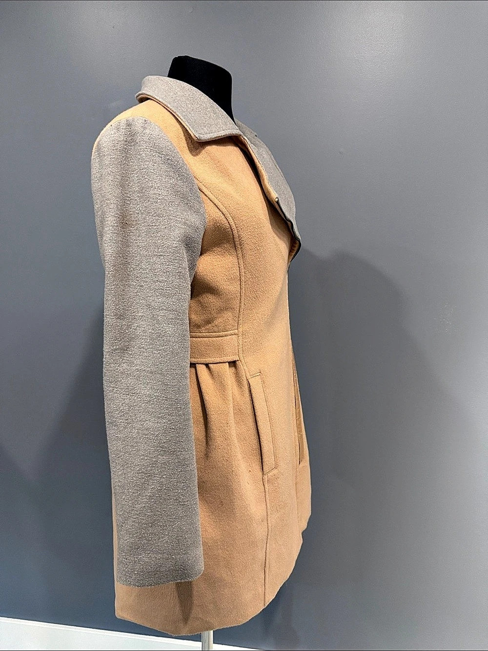 She In Color Block Trench Coat Size Small - Picture 4 of 6